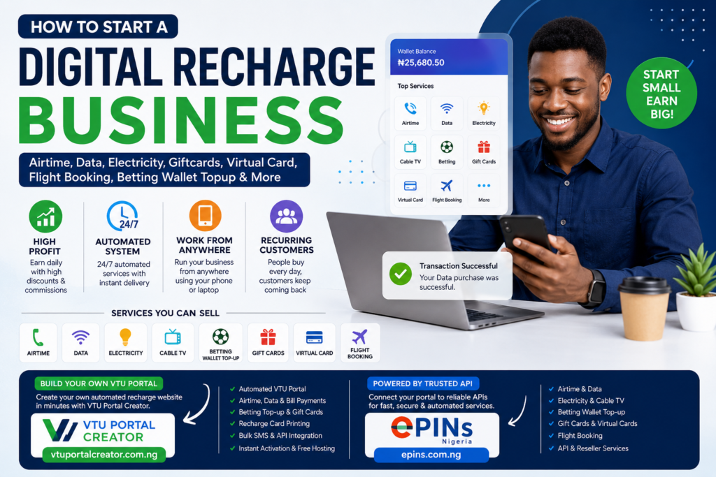 how to start digital recharge business